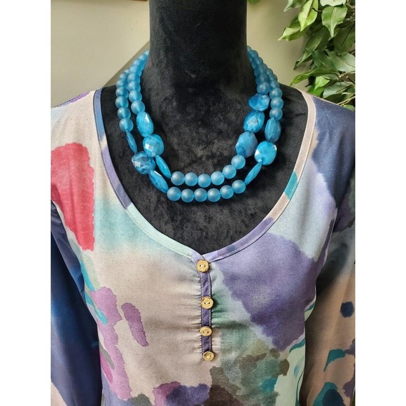 SHEIN Women Multicolor Polyester Round Neck Long Sleeve Maxi Dress Size X-Large - Picture 2 of 11